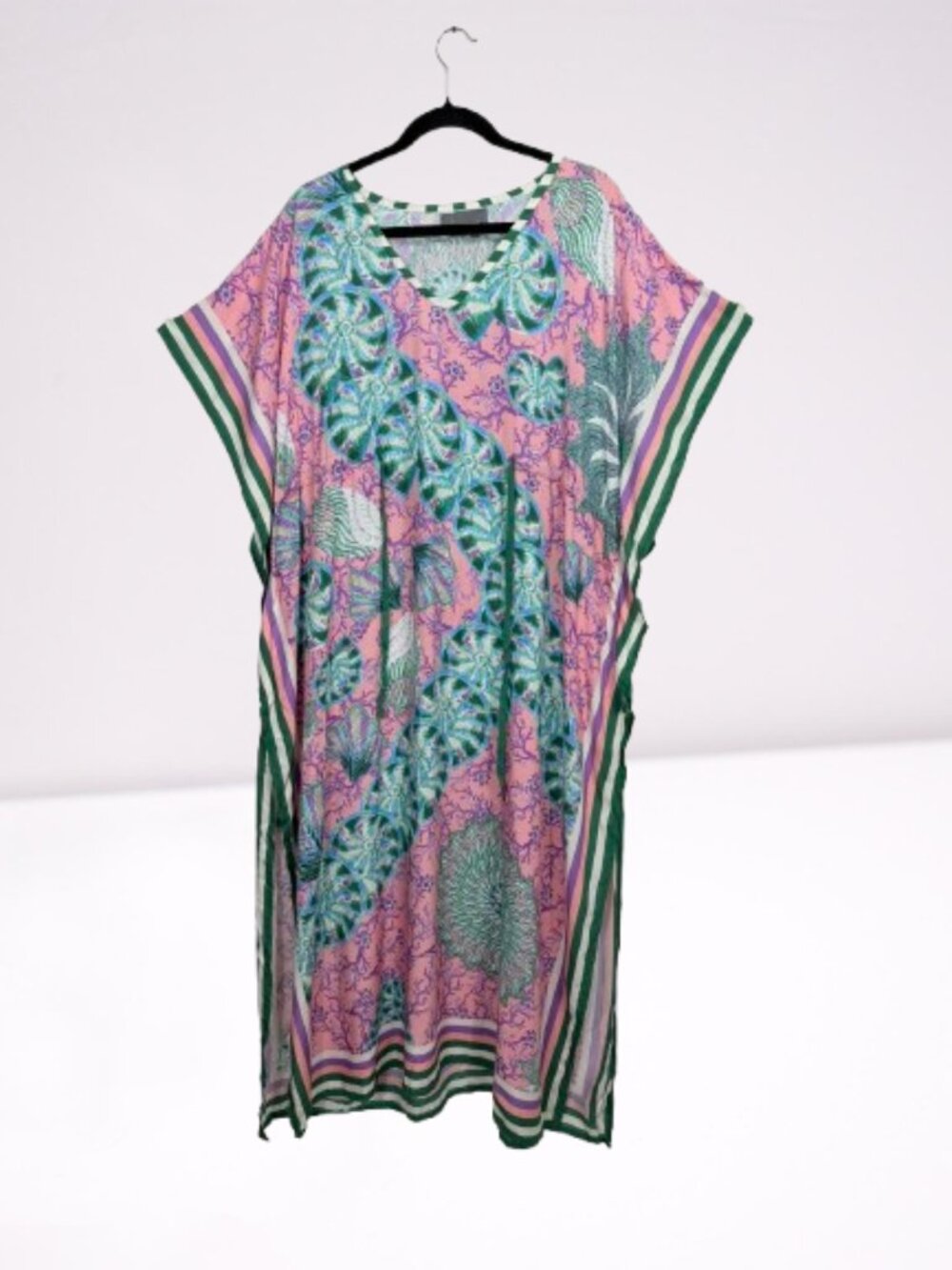 Anthropologie Kaftan Dress Boho Resort Cruise One Size - Picture 5 of 11